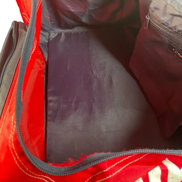 Vintage Tommy Hilfiger Duffle Bag Travel Gym Bag Large Spellout - Picture 10 of 16
